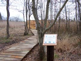 Conservation blind for viewing wildlife in the coastal wetlands of the Lighthouse Center for Natural Resource Education