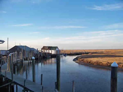 View from the outdoor deck of Oyster Creek Inn